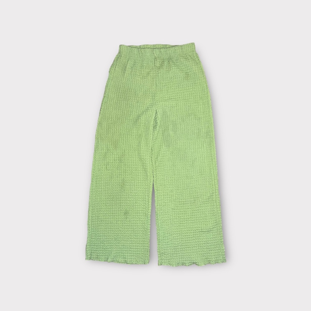 Zara Lime Green Wide Leg Knit Pants